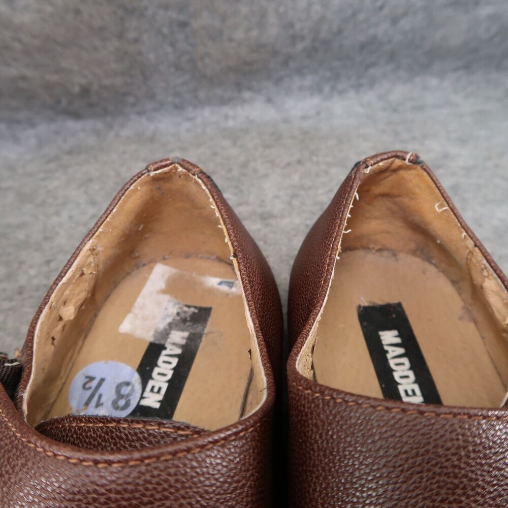 Madden Shoe Men 8.5 Oxford Double Monk Strap Buckle Cap Toe Classic Formal Brown - Picture 13 of 16